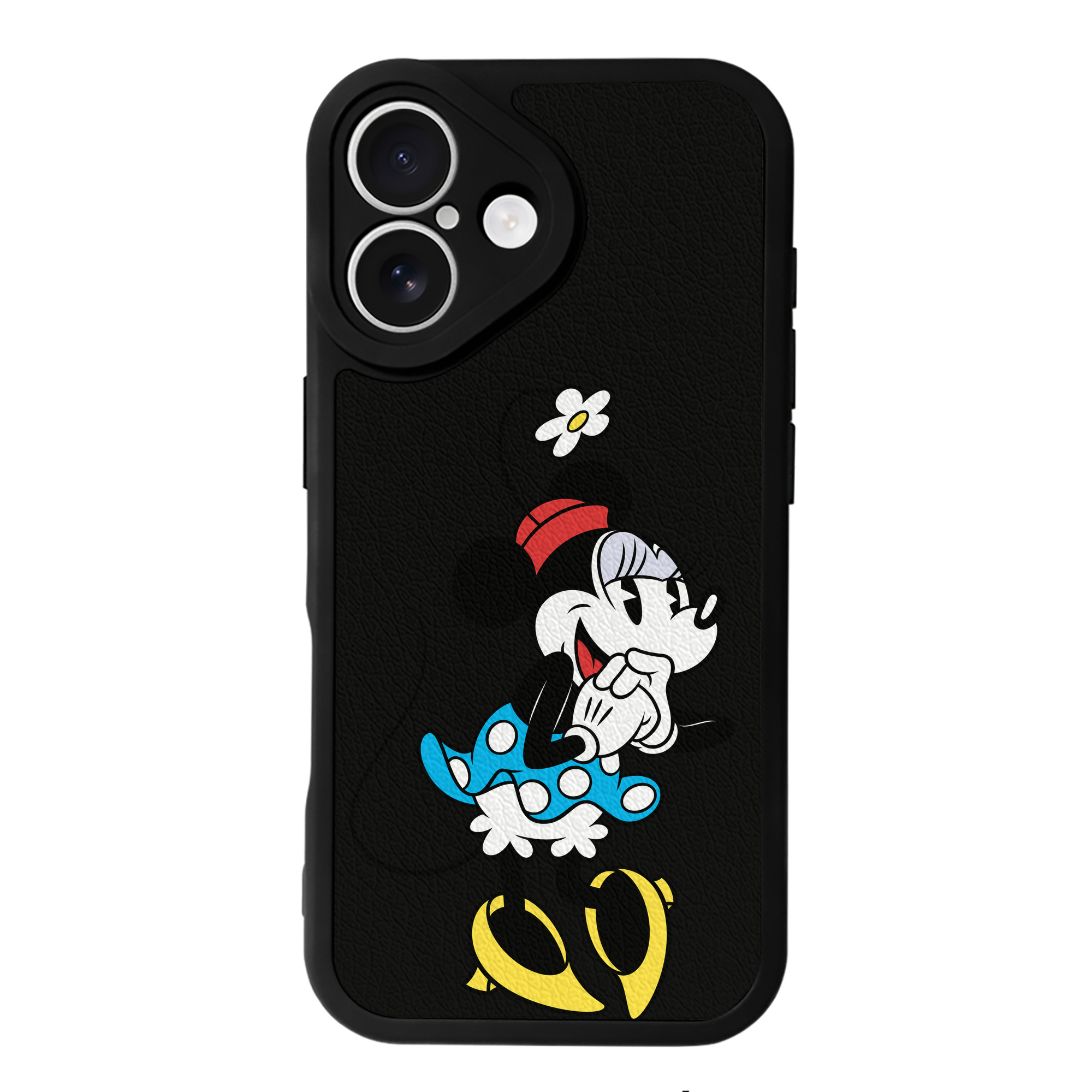 （画像用） ミッキーマウス Mickey Mouse 【iPhone 16シリーズ対応】シリコンスマホケース（レザー調） 材質：シリコン